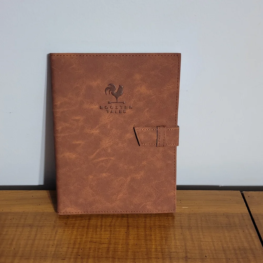 💚 Bella Bug Rooster Tales Leatherette Journal w/ Slide in‎ Buckle